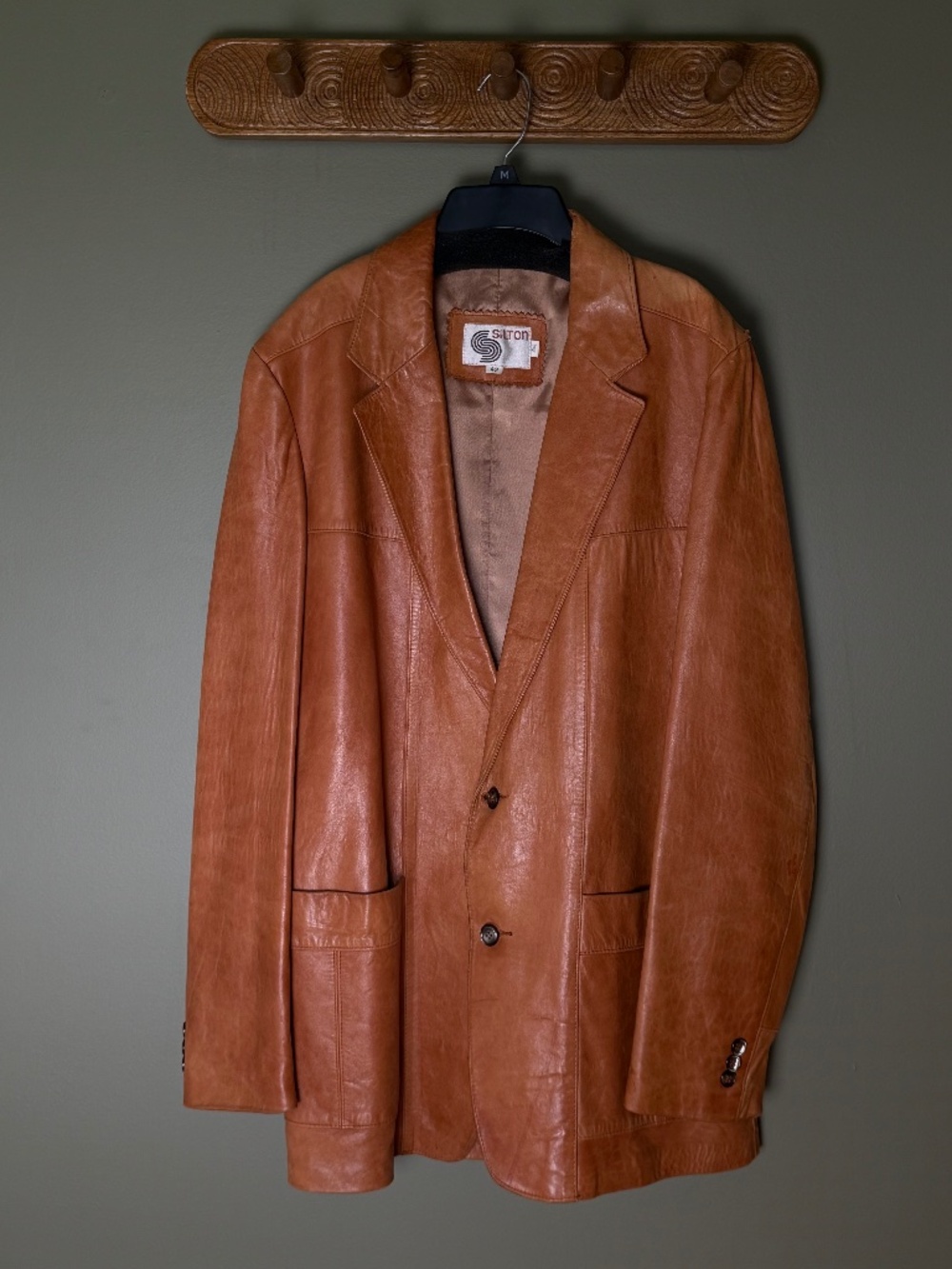 Leather blazer